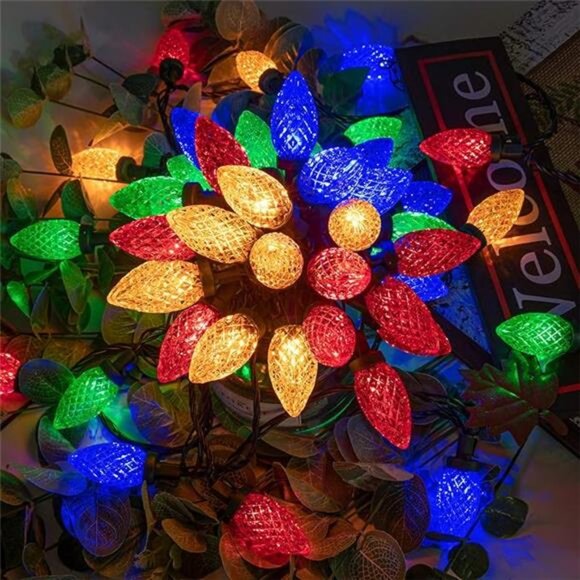 100LED 81 FT C9 Christmas String Lights Plug in Fairy Twinkle String Lights